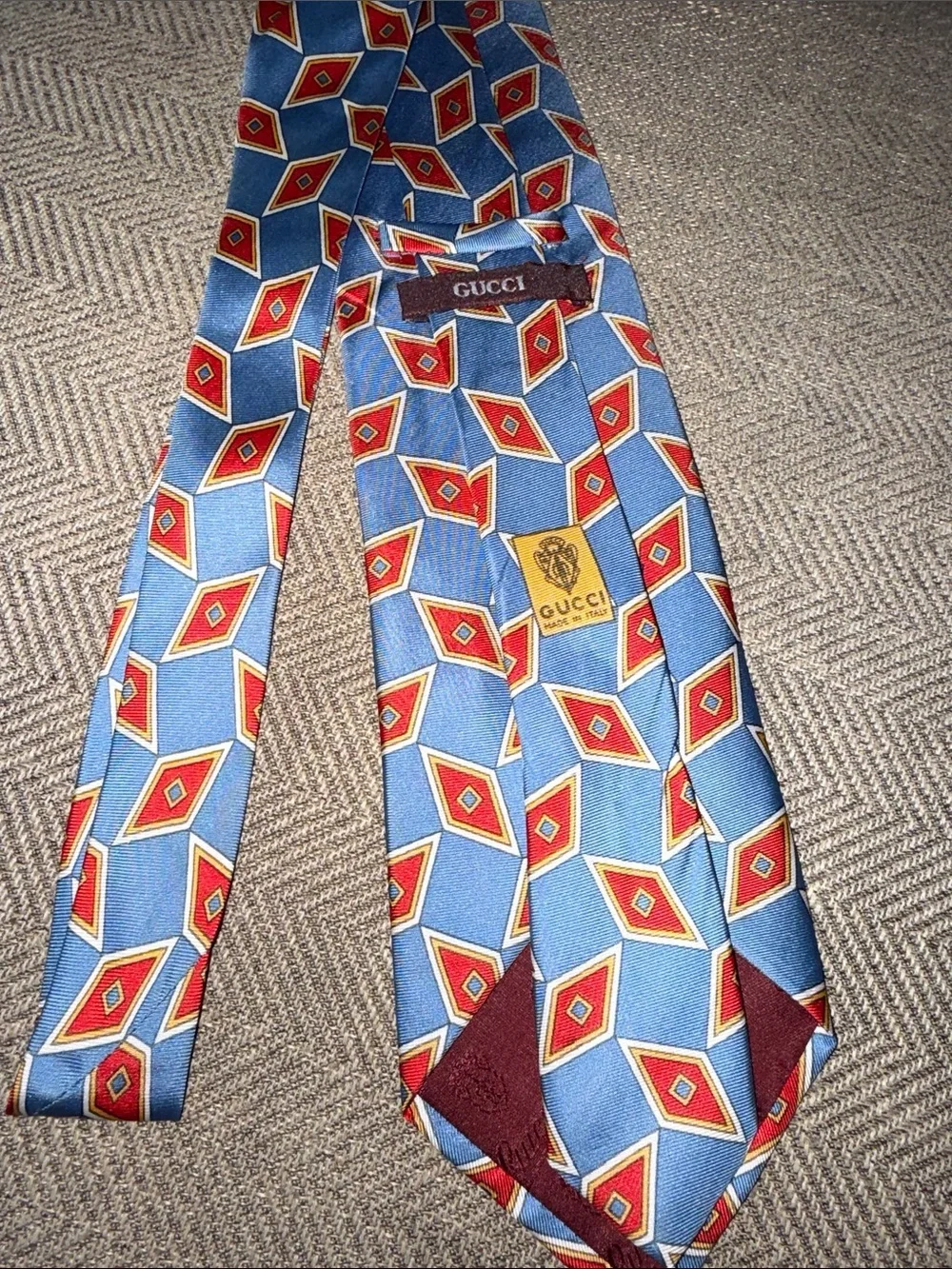 Gucci Blue 100% Silk Tie